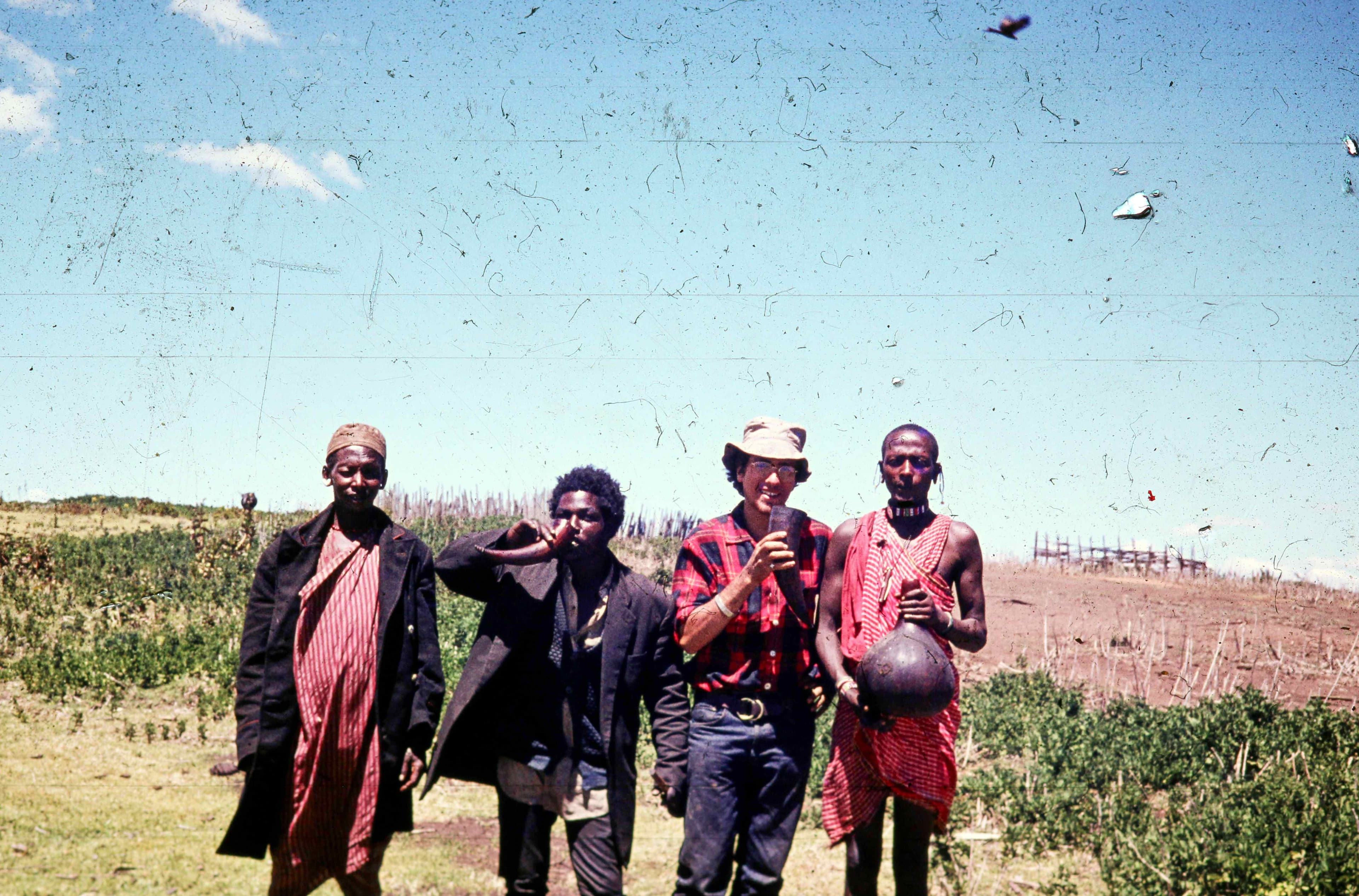 Michael Brown at a Masai gathering, 1973